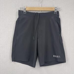NOBULL Shorts Mens Small Black Athletic Performance Stretch Zip Pockets Made USA
